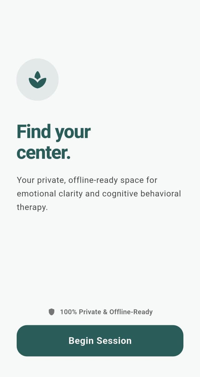NeuroCalm welcome screen